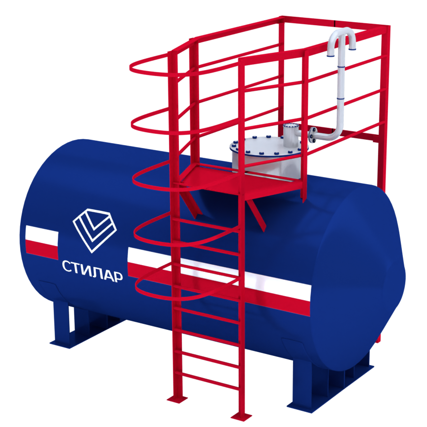 Горизонтальный резервуар РГСН для битума 40 м³ от завода-производителя